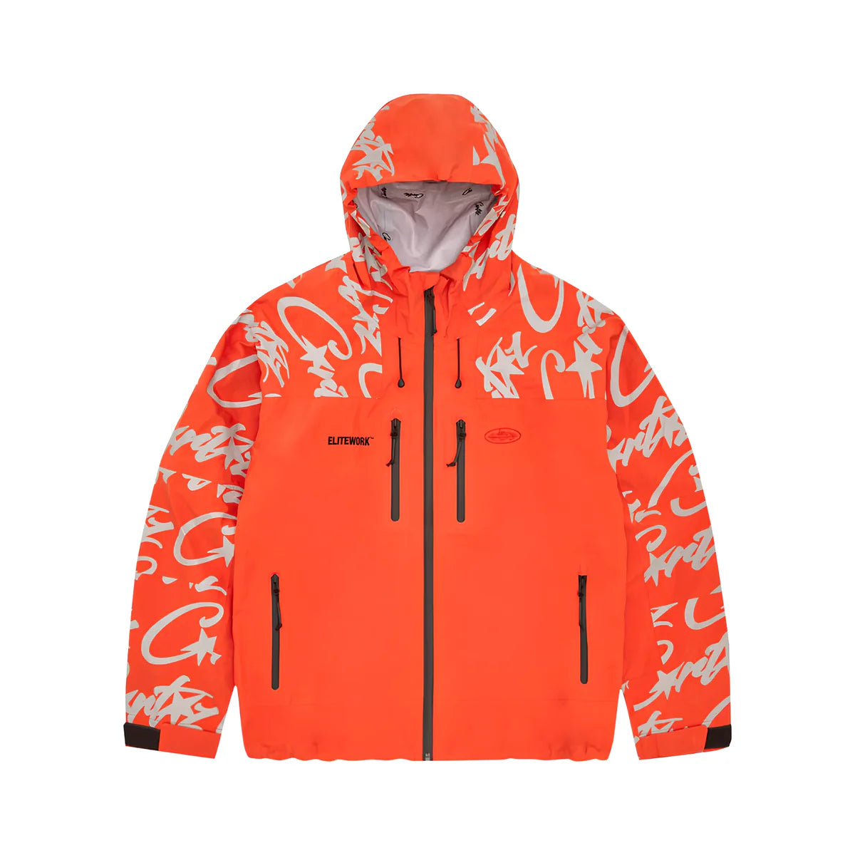 Corteiz Elitework Waterproof Shell Jacket "Orange"