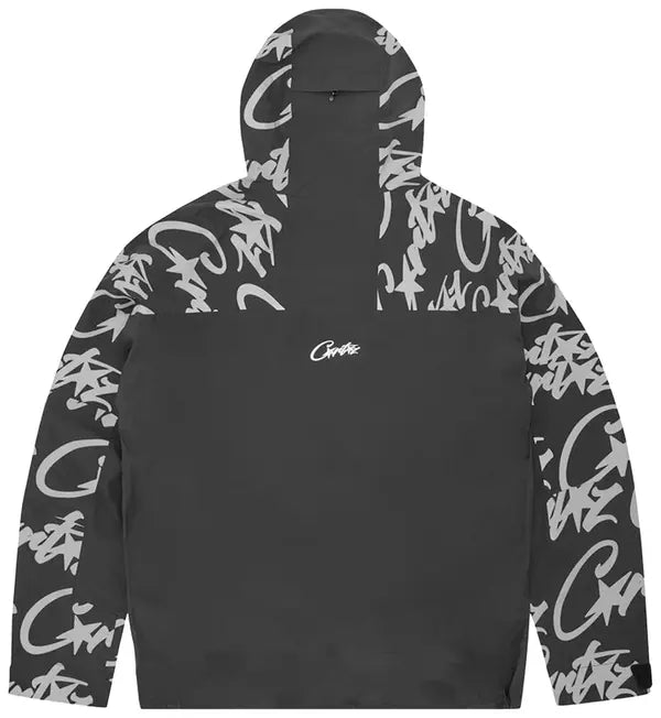 Corteiz Elitework Waterproof Shell Jacket "Noir"